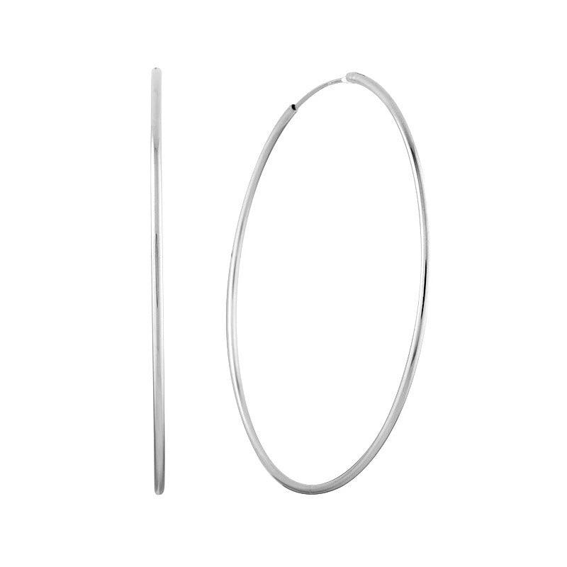 Simple Big Circle Hoop Earrings