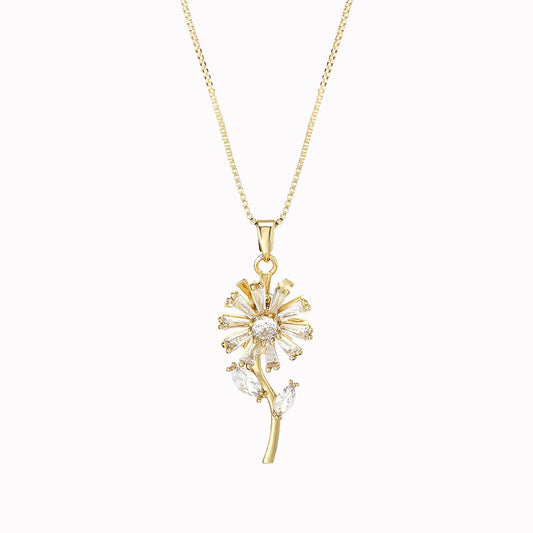 Rotating Daisies Floral Necklace