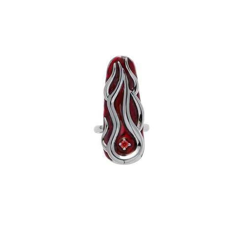 Flame Red Liquid Metal Ring - Gleamse